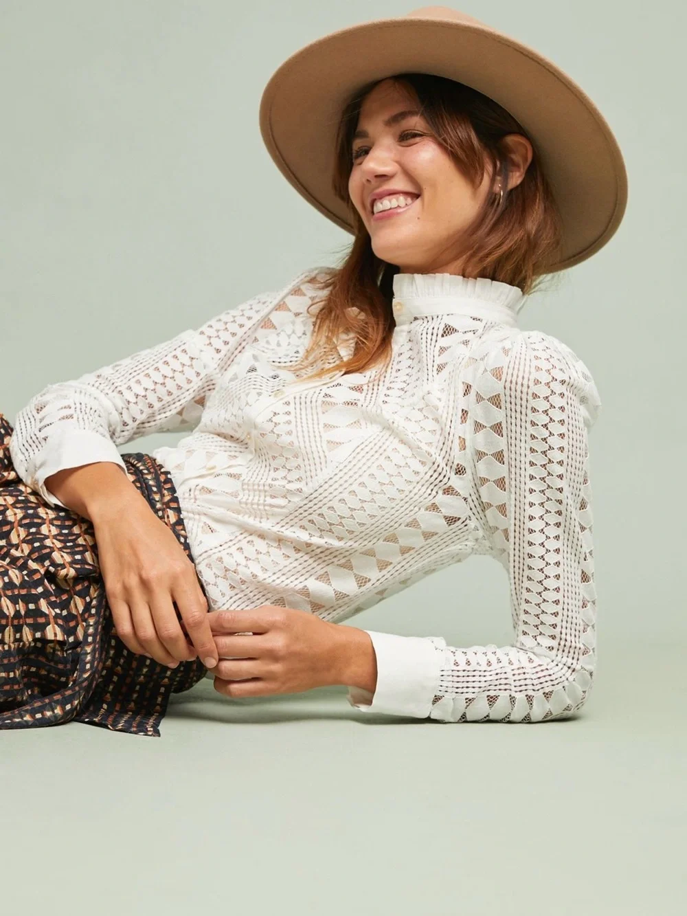 Anthropologie Laced Buttondown